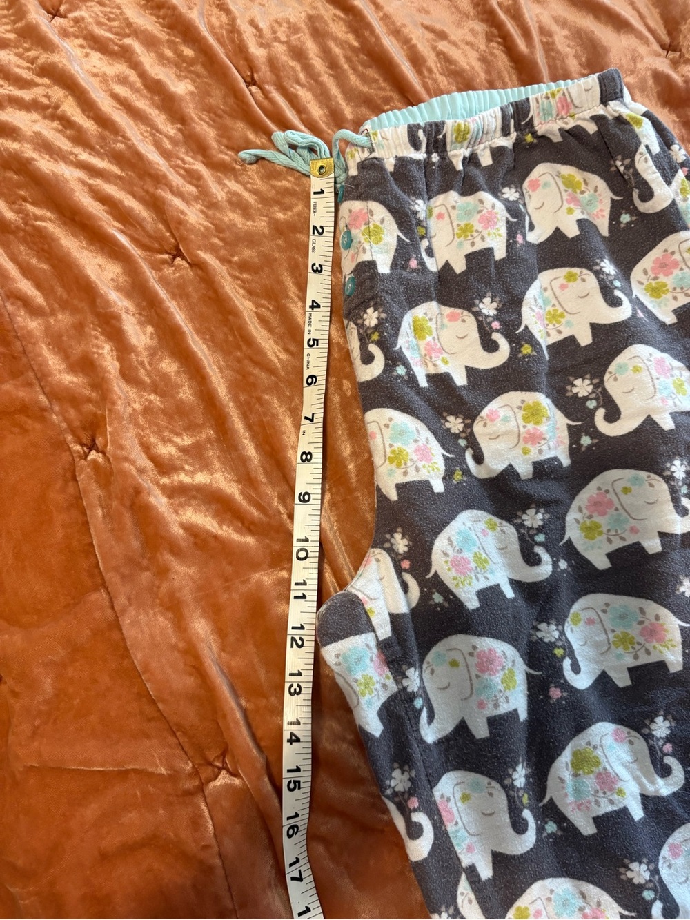 PJ Salvage Gray Elephant Print Pajama Pants with Pastel Accents - Picture 8 of 8